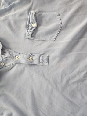 Polo by Ralph Lauren Light Blue Button-Front Polo with Chest Pocket